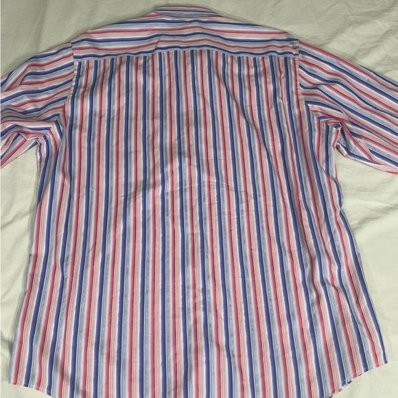 Bugatchi Mens Multicolor Striped Long Sleeve Button Up Shirt Size XXL - Picture 7 of 11